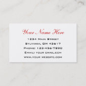 Carte De Visite Boulangerie de restauration (Dos)