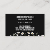 Carte De Visite Boulangerie de style rustique noir (Dos)