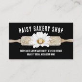 Carte De Visite Boulangerie de style rustique noir (Devant)