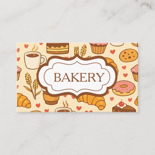 Carte De Visite Boulangerie de Style Vintage (Devant)