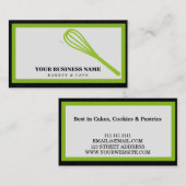 Carte De Visite Boulangerie de Whisk de cuisine moderne (Devant / Derrière)