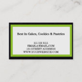 Carte De Visite Boulangerie de Whisk de cuisine moderne (Dos)