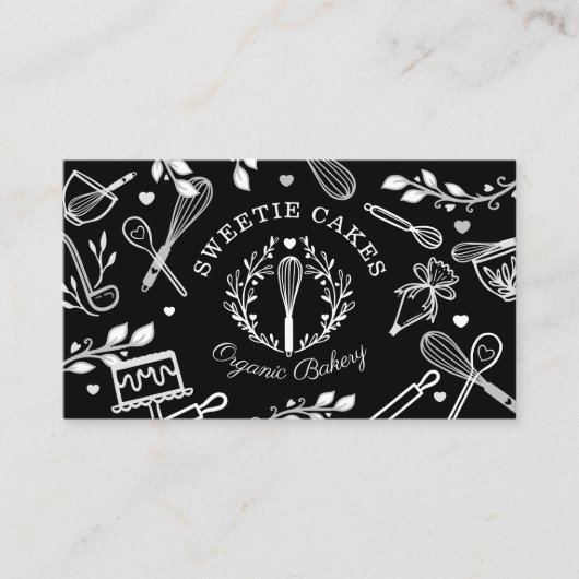 Carte De Visite Boulangerie d'ustensiles de cuisine et de Cuisine (Devant)