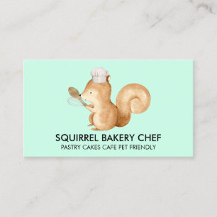 Carte De Visite Boulangerie Écureuil Sarcelle Verte