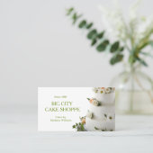 Carte De Visite Boulangerie Élégant gâteau (Debout devant)