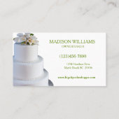 Carte De Visite Boulangerie Élégant gâteau (Dos)