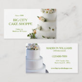 Carte De Visite Boulangerie Élégant gâteau (Devant / Derrière)