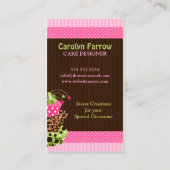 Carte De Visite Boulangerie élégante de gâteau d'art (Dos)