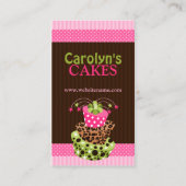 Carte De Visite Boulangerie élégante de gâteau d'art (Devant)