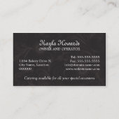 Carte De Visite Boulangerie élégante de petit gâteau (Dos)