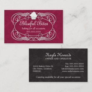 Carte De Visite Boulangerie élégante de petit gâteau