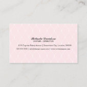 Carte De Visite Boulangerie élégante de petit gâteau de chocolat (Dos)