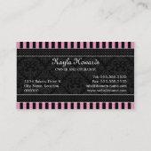 Carte De Visite Boulangerie élégante de petit gâteau de damassé (Dos)