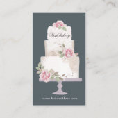 Carte De Visite Boulangerie élégante Gâteau à trois niveaux vertic (Devant)