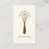 Carte De Visite Boulangerie en bois naturel (Devant)