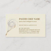 Carte De Visite Boulangerie en ivoire beige Parties scintillant Wh (Dos)