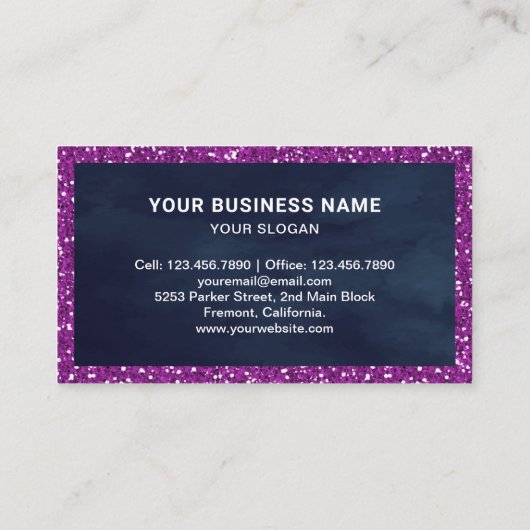 Carte De Visite Boulangerie en tranches de Parties scintillant pou (Dos)