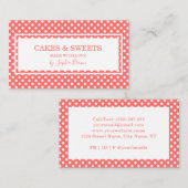 Carte De Visite Boulangerie et sucreries Pois vintages (Devant / Derrière)