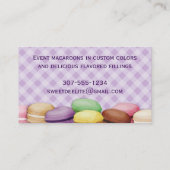 Carte De Visite Boulangerie faite sur commande de biscuits de (Dos)