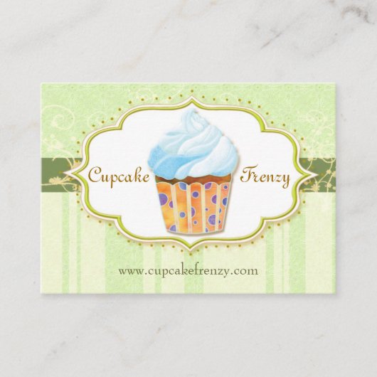 Carte De Visite Boulangerie fine Cupcake Green (Devant)
