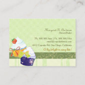 Carte De Visite Boulangerie fine Cupcake Green (Dos)