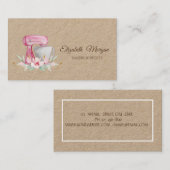 Carte De Visite Boulangerie Fleurs Mixer Gâteaux (Devant / Derrière)