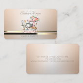 Carte De Visite Boulangerie florale moderne élégant Mixer Luminous (Devant / Derrière)