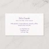 Carte De Visite Boulangerie française (Dos)