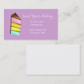 Carte De Visite Boulangerie gâteau à l'arc-en-ciel mignon (Devant / Derrière)