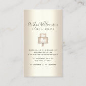 Carte De Visite Boulangerie Gâteau Parties scintillant or Drives P (Dos)