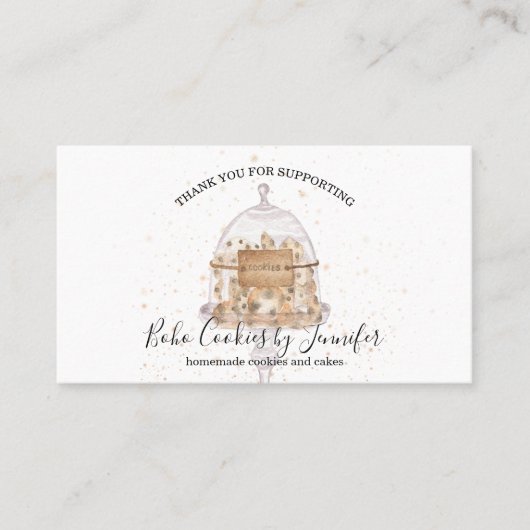 Carte De Visite Boulangerie Gâteaux Biscuits (Devant)