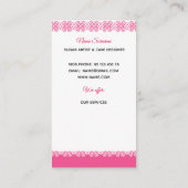 Carte De Visite boulangerie, gâteaux faits main, pâtisserie, artis (Dos)