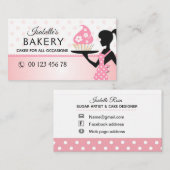 Carte De Visite boulangerie, gâteaux faits main, pâtisserie, faite (Devant / Derrière)