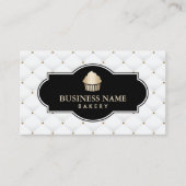 Carte De Visite Boulangerie Gold Cupcake Luxury Quilé (Devant)