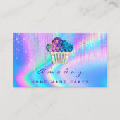 Carte De Visite Boulangerie Holographe Maison Gâteaux Fabriqués Lo (Devant)