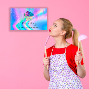 Carte De Visite Boulangerie Holographique Maison Gâteaux Faits Log