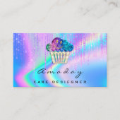 Carte De Visite Boulangerie Holographique Maison Gâteaux Faits Log (Devant)