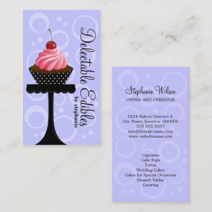 Carte De Visite Boulangerie lilas de petit gâteau