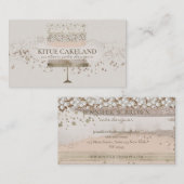 Carte De Visite Boulangerie Logo Parties scintillant Brush Strokes (Devant / Derrière)