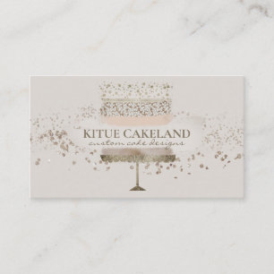 Carte De Visite Boulangerie Logo Parties scintillant Brush Strokes