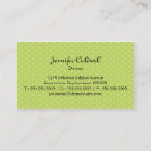 Carte De Visite Boulangerie lunatique de petit gâteau (Dos)