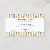 Carte De Visite Boulangerie lunatique et colorée (Dos)