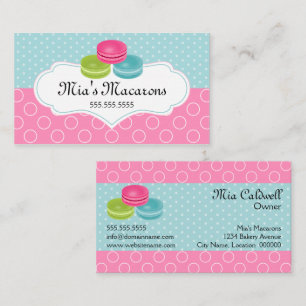 Carte De Visite Boulangerie Macarons Colorés