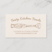 Carte De Visite Boulangerie maison Beige Blush Cuisine (Devant)