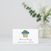 Carte De Visite Boulangerie Maison Gâteaux Fabriqués Logo Muffin C (Debout devant)