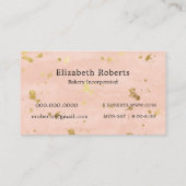 Carte De Visite Boulangerie Mariage Gâteau Or (Dos)