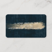 Carte De Visite Boulangerie, Mélangeur Floral, Bleu Brosse (Dos)