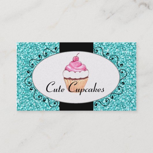 Carte De Visite Boulangerie mignonne de petit gâteau de parties (Devant)