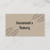 Carte De Visite Boulangerie minimaliste Brown (Devant)