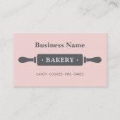 Carte De Visite Boulangerie minimaliste rose (Devant)